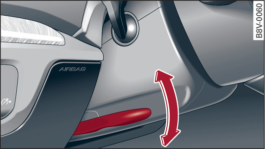 Fig. 99 Steering column: Lever for steering column adjustment